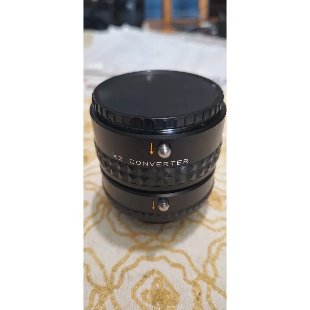 Makinon 2X converter- lenses #1 & #2- covers & case Japanese made- M42 mount nm